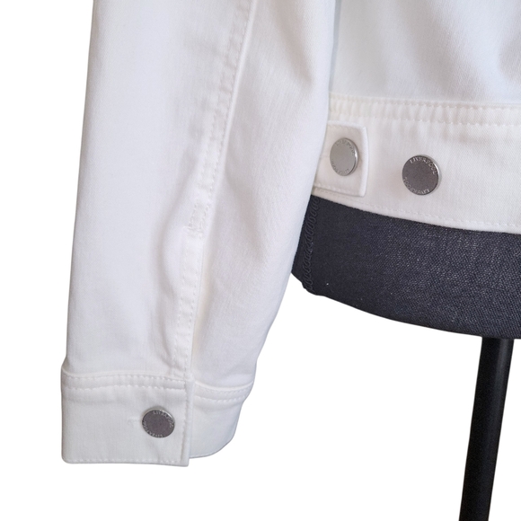 Liverpool NWT White Stretch Kolten Denim Long Sleeve Jacket Women's Size M - Picture 12 of 14